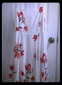 NWT White With Flowers Dress